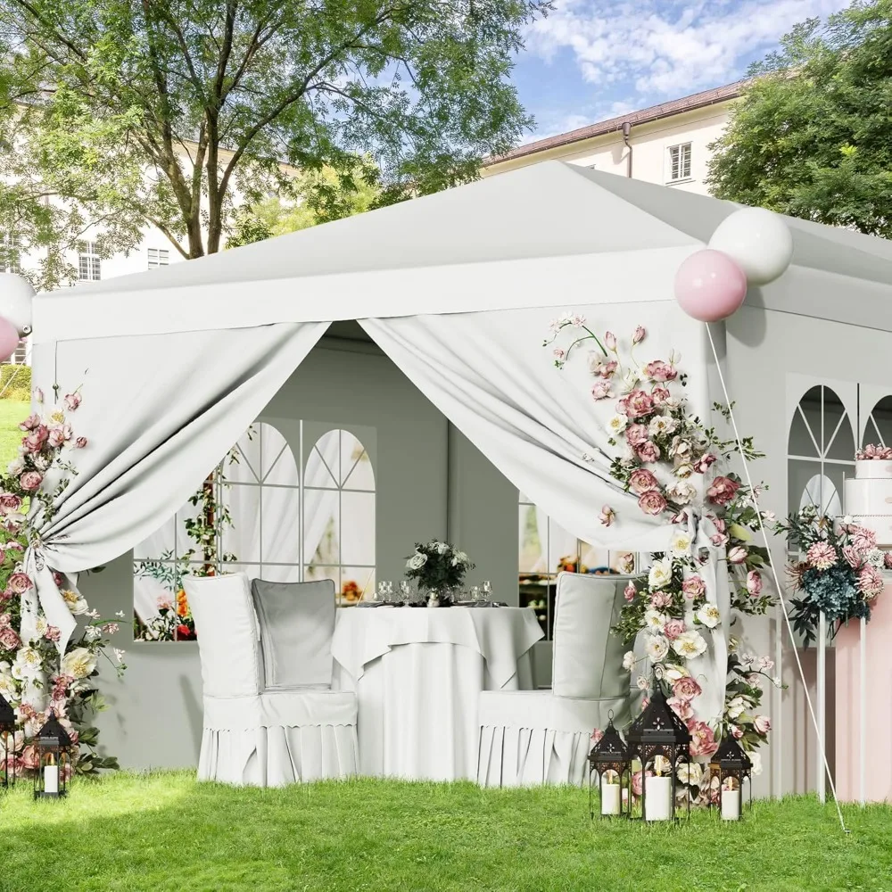 Party Tent 10'x30' Outdoor Wedding Canopy Tents with Removable Sidewalls Heavy Duty Event Booths Waterproof Gazebo Shelter 5