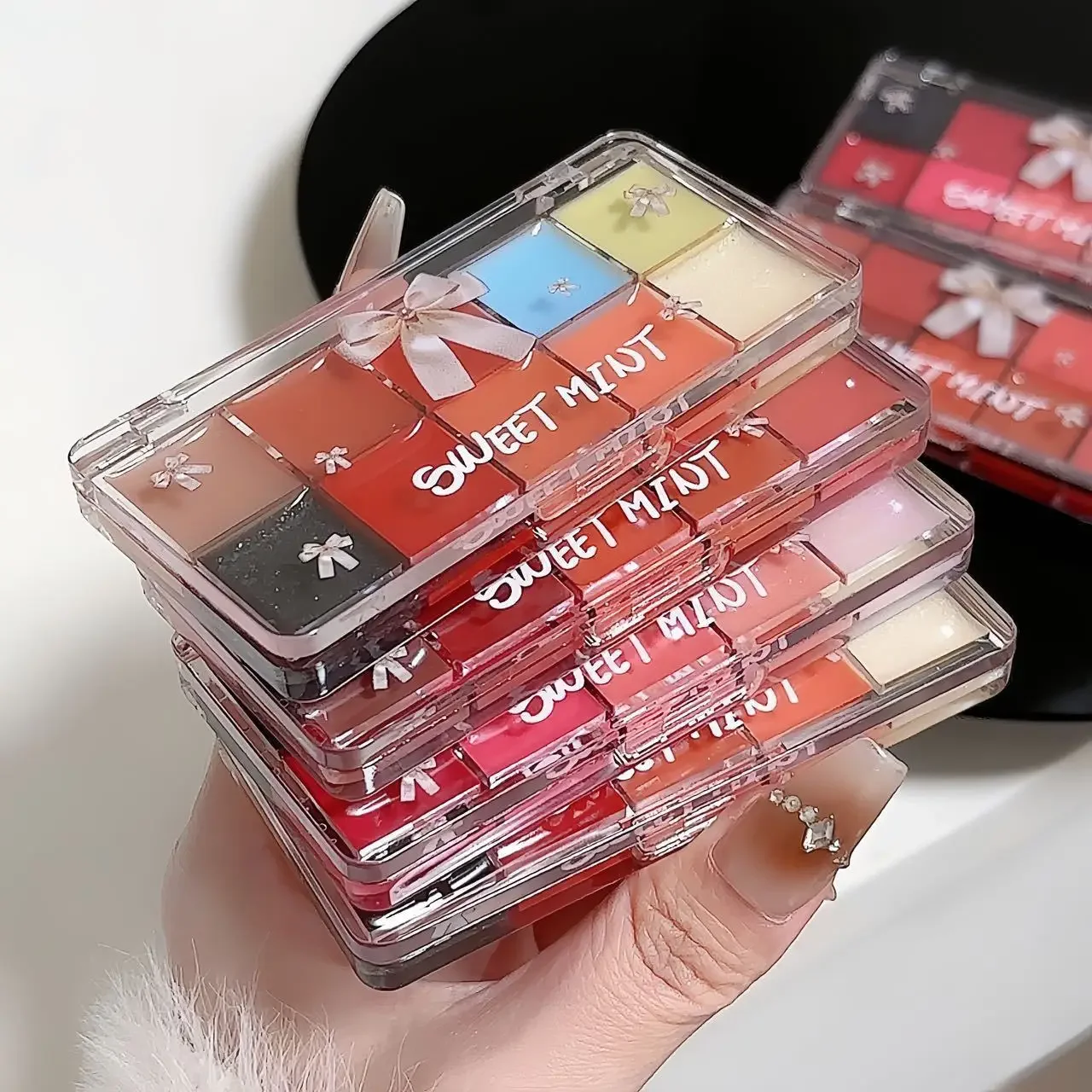 10 Colors Jelly Lip Gloss Glaze Makeup Palette