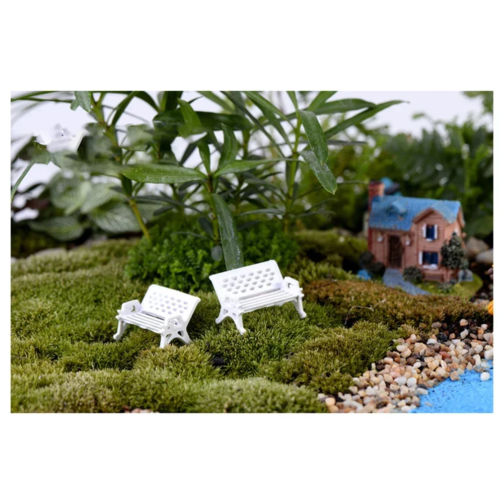 10pcs Garden Decor Dollhouse Ornament Scene Model Micro Landscapes Mini Bench Park Chair Figurines Miniature Stools Table 1:87 6