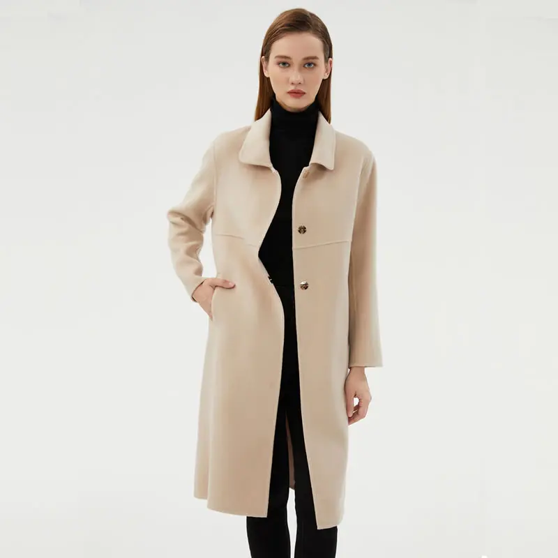 100-Wool-Woolen-Long-Coat-Woman-Autumn-and-Winter-Turn-down-Neck-Wool ...