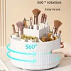 360 Rotating Makeup Desktop Cosmetic Storage Box Organizer Large Capacity For Bathroom Portable Lipstick Makeup Brush Pen Holder 1