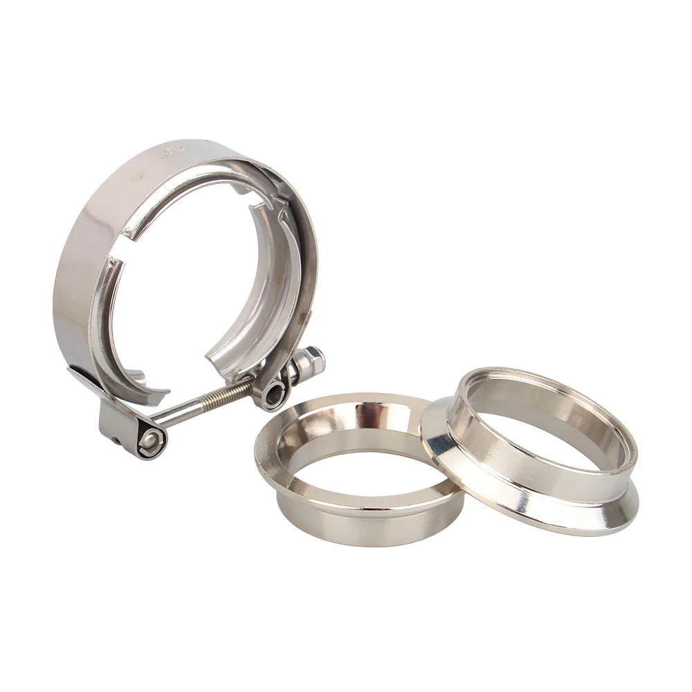 Auto parts stainless steel throat hoop 304 flange clamp V-clamp pipe hoop car modified exhaust pipe accessories