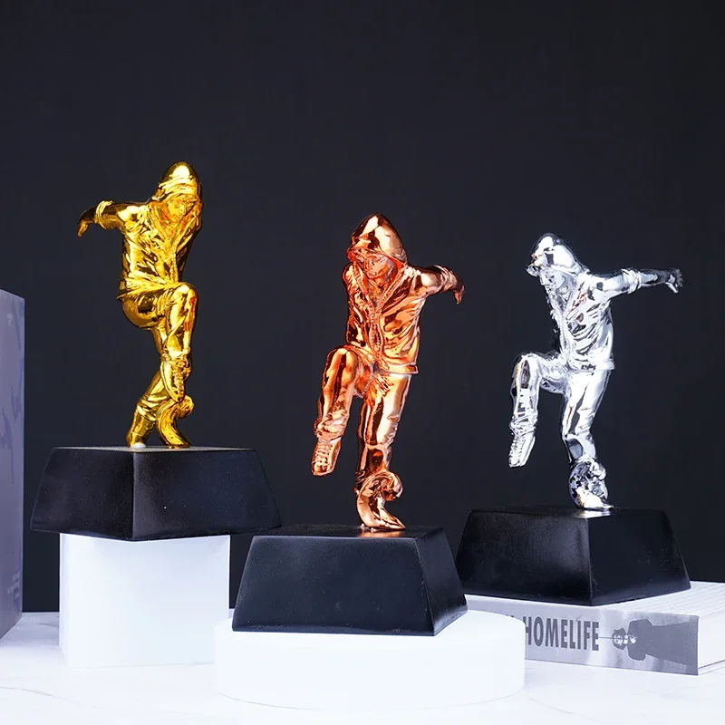 Customized Creative Outstanding Street Dance Resin Trophy, Craft Gift Lettering, Excellent Awards Ceremony, Home Decoration, 1Pc