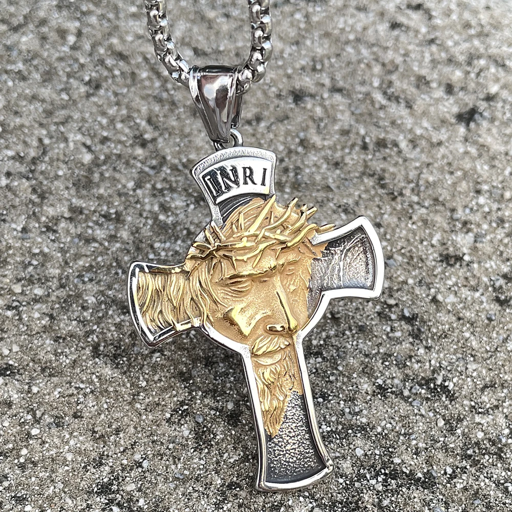 Vintage Inspired INRI Crucifix Men's Necklace - Winfinity Brands