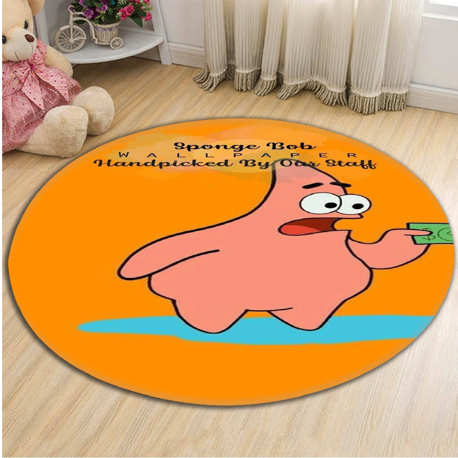 Spongebob squarepants TAKARA TOMY Mat Non slip Round Rug 3D Bathtub