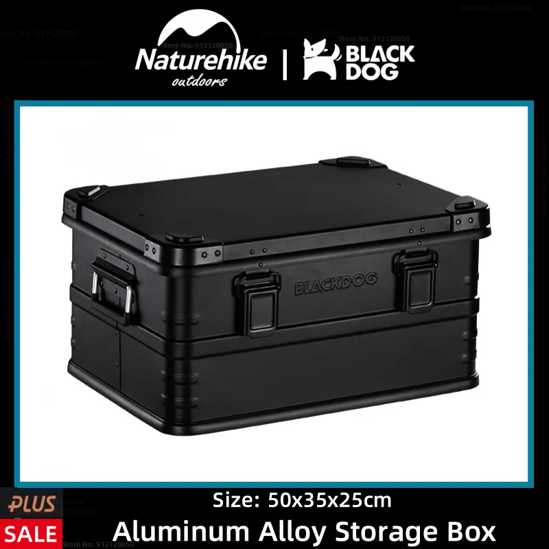 

Naturehike-BLACKDOG 44L Large Capacity Thickened Aluminum Alloy Storage Box Outdoor Camping Picnic Tableware Folding Storage Box