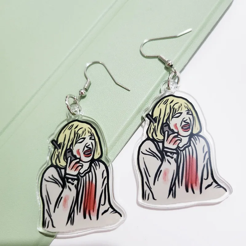 New Horror Movie Character Earrings New and Interesting Acrylic Earrings Personalized Jewelry Is The Best Gift for Women