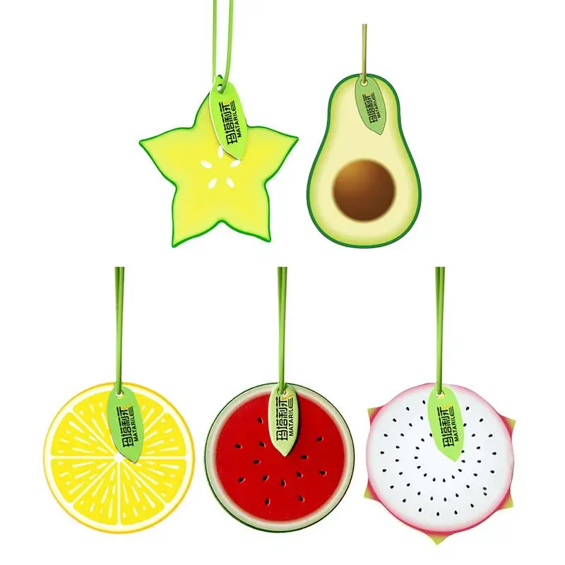 

Fruit Air Fresheners Cute Fruit Shape Natural Fragrance Cute Fruit Shape Car Decor Hangings Scents For Car Wardrobe Bathroom