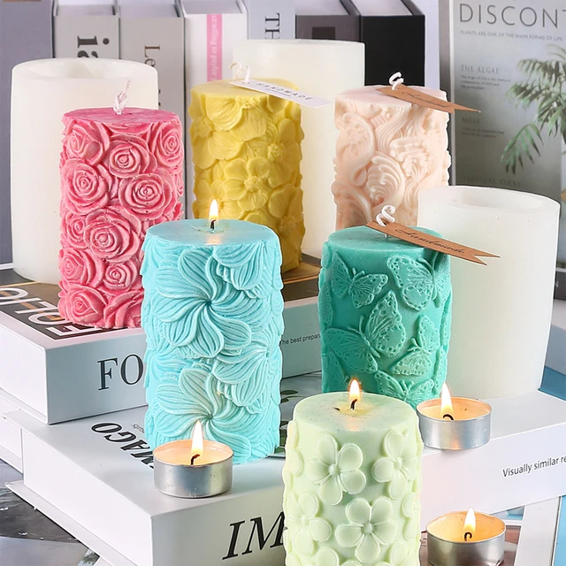 3D Flower Candle Molds Silicone Diy Craft Antique Candle Molds for Candle  Making