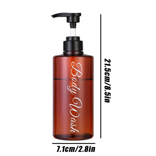 3Pcs Sampon És Kondicionáló Adagoló Palackok Fürdőszoba Műanyag Üres, Újratölthető Szivattyúk Kozmetikai Tartályok Készlet - Image 3