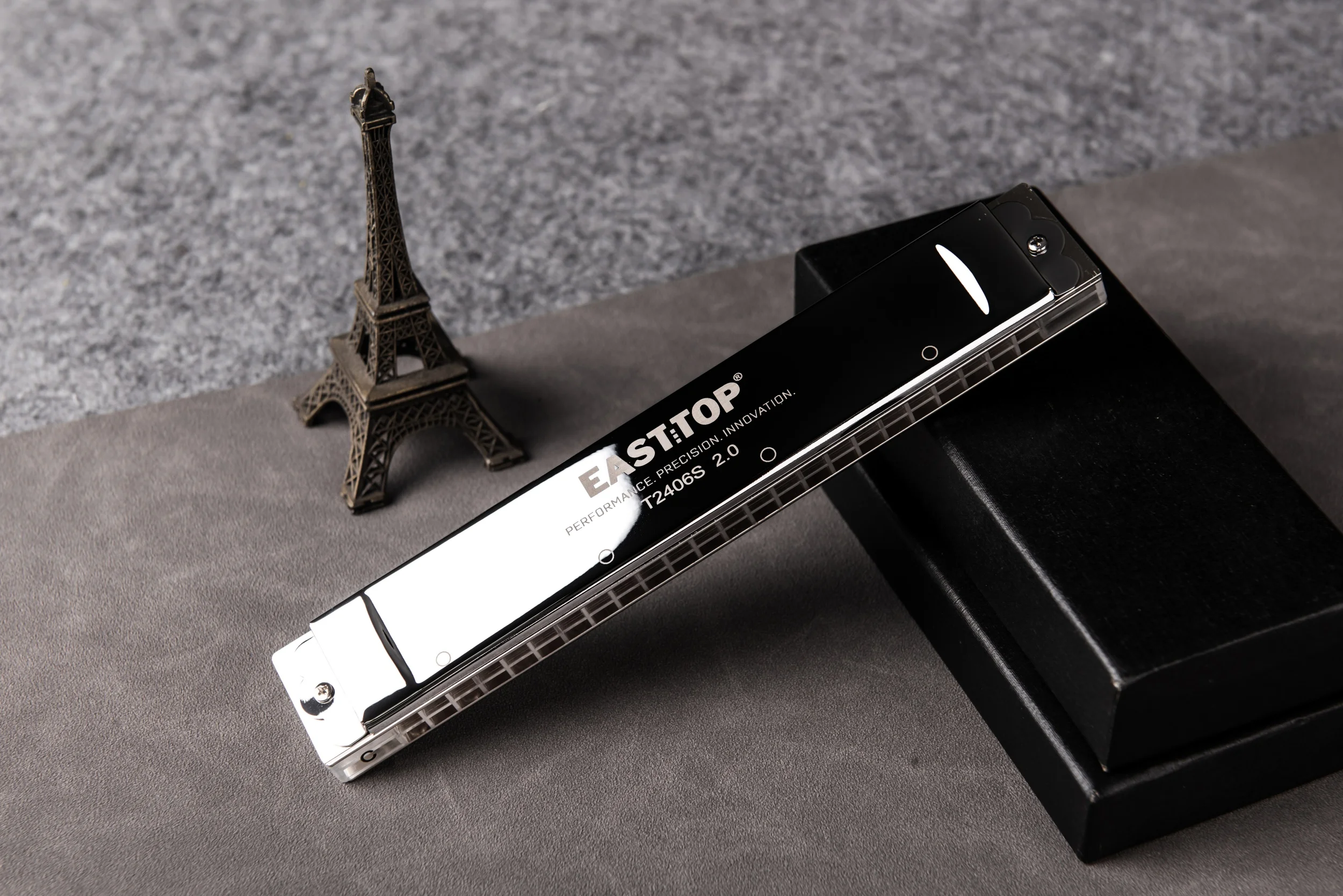EASTTOP T2406S 2.0 24 Holes Tremolo Harmonica Key of C Professional Tremolo Mouth Organ For Adults Professionals and Students diatonic harmonica,chromatic harmonica