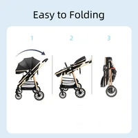 Poussette 3-en-1, poussette à quatre roues High Land-Scape avec confort pour bébé, poussette pour bébé de 0 à 3 ans, meilleures poussettes légères 6