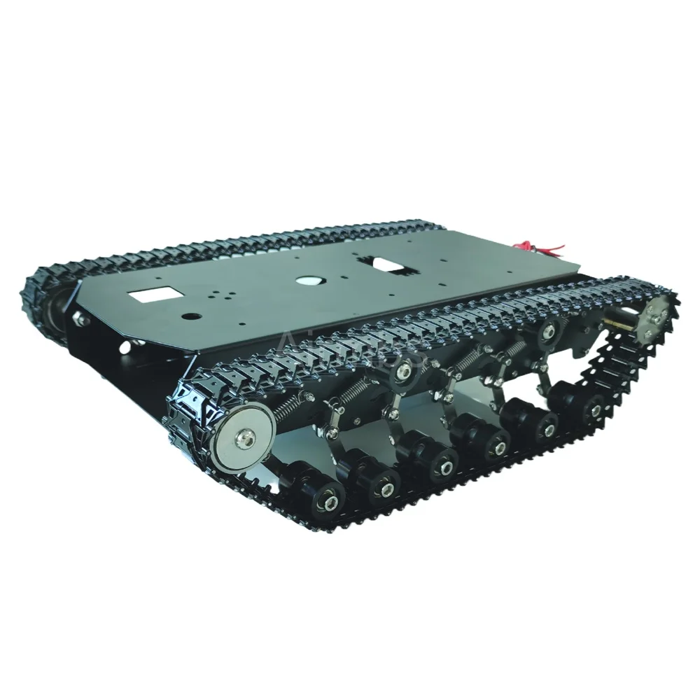 12KG 실제 하중 금속 서스펜션 크롤러 탱크 섀시 충격 흡수 로봇카 캐터필러 2WD DC 12V 모터 포함