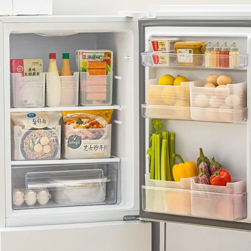 6pcs Refrigerator Organizer Bins Stackable Fridge With Cutout