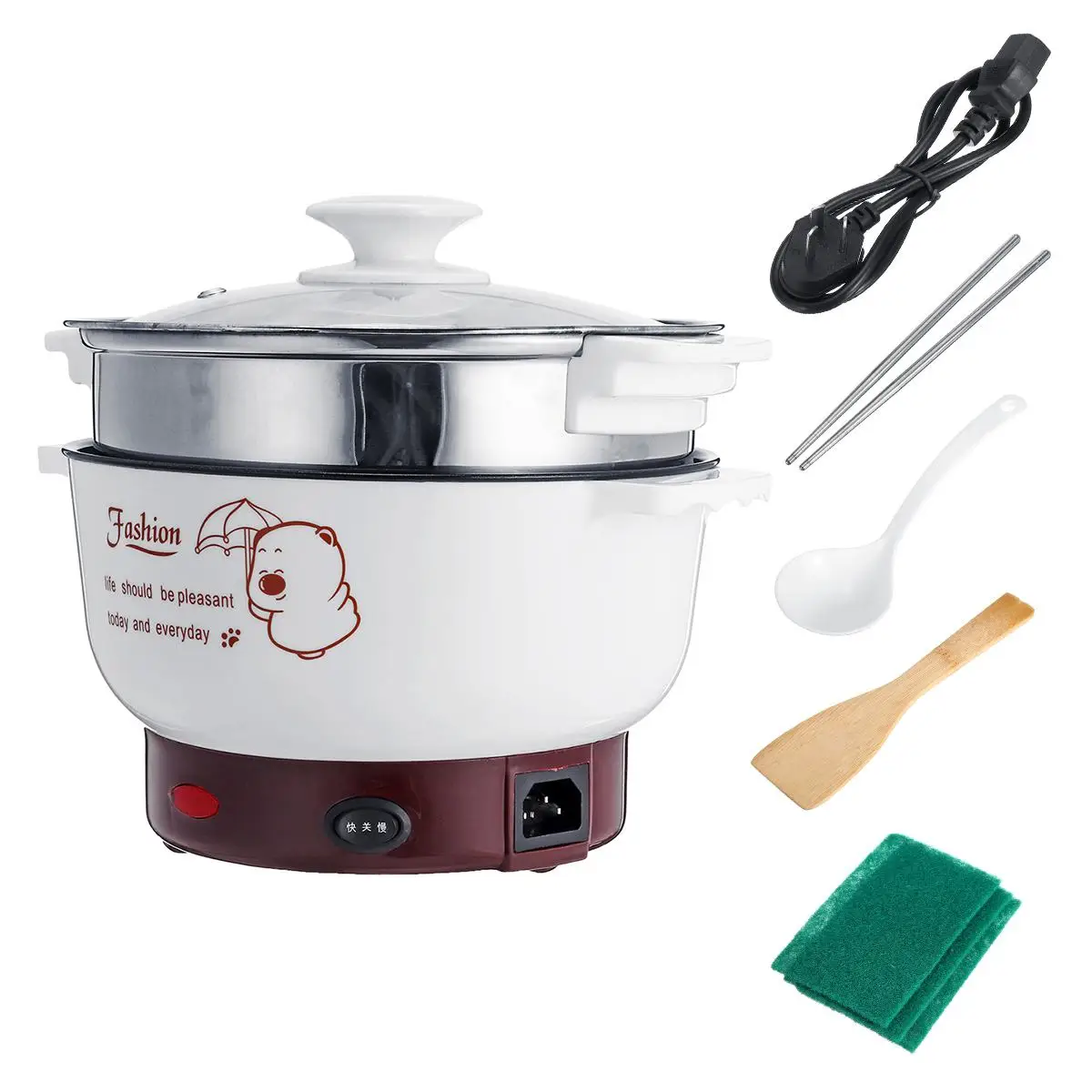 3.2l Multifunction Electric Cooking Machine 220v Rice Cookers Household Double Layer Hot Pot Non