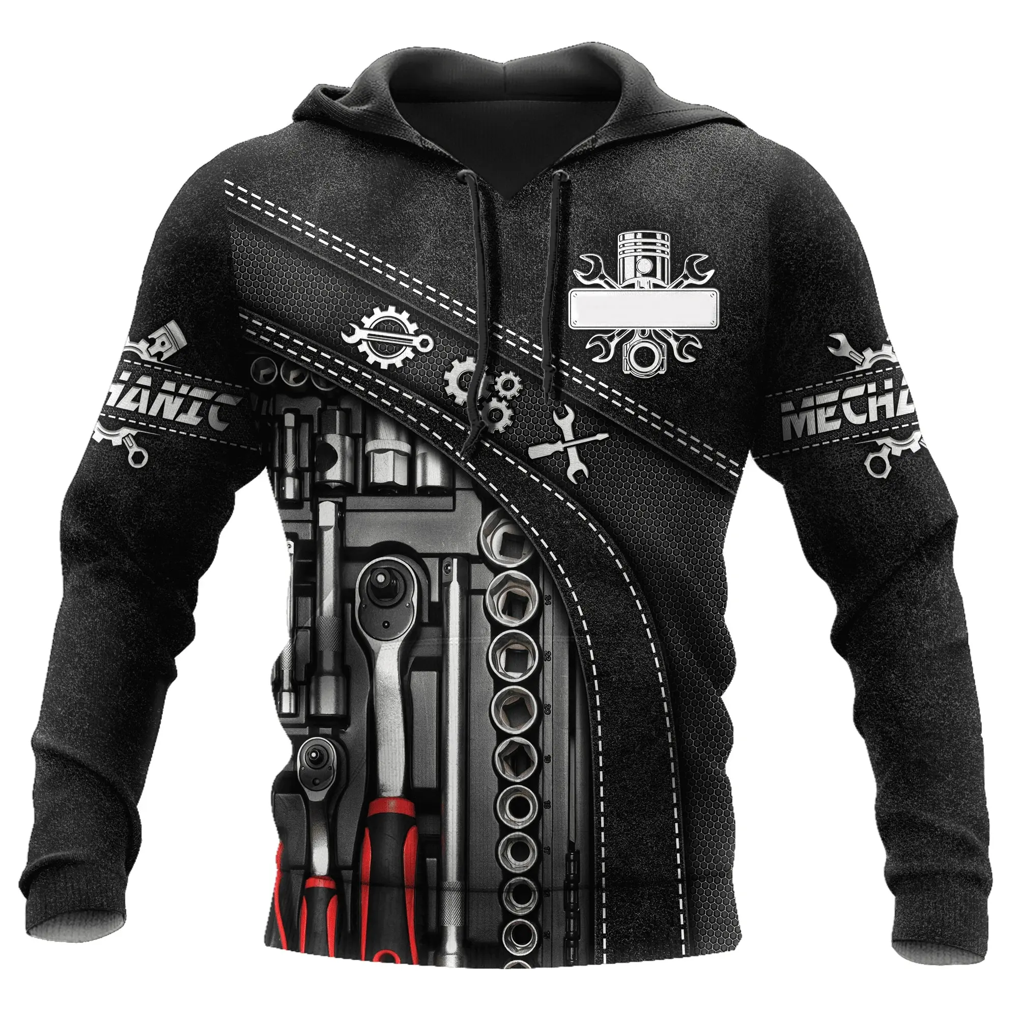 thumbnail image 1 of Sudadera con capucha de gran tamaño para hombre, nueva sudadera con estampado 3D de Mechanical Master Engineer 2023, moda urbana, primavera y otoño, manga larga, 1 of 5
