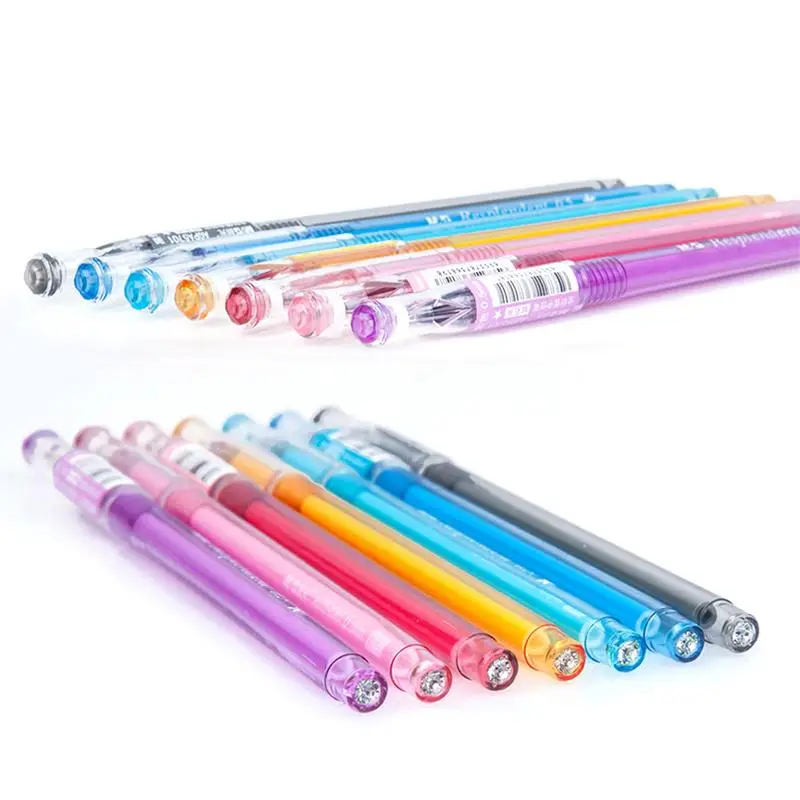 

12PCS New Korea Stationery Fresh Simple Candy-colored Cute Colorful Gel Pen 12 Color Innovative Diamond Head Ink Pen Art Marker
