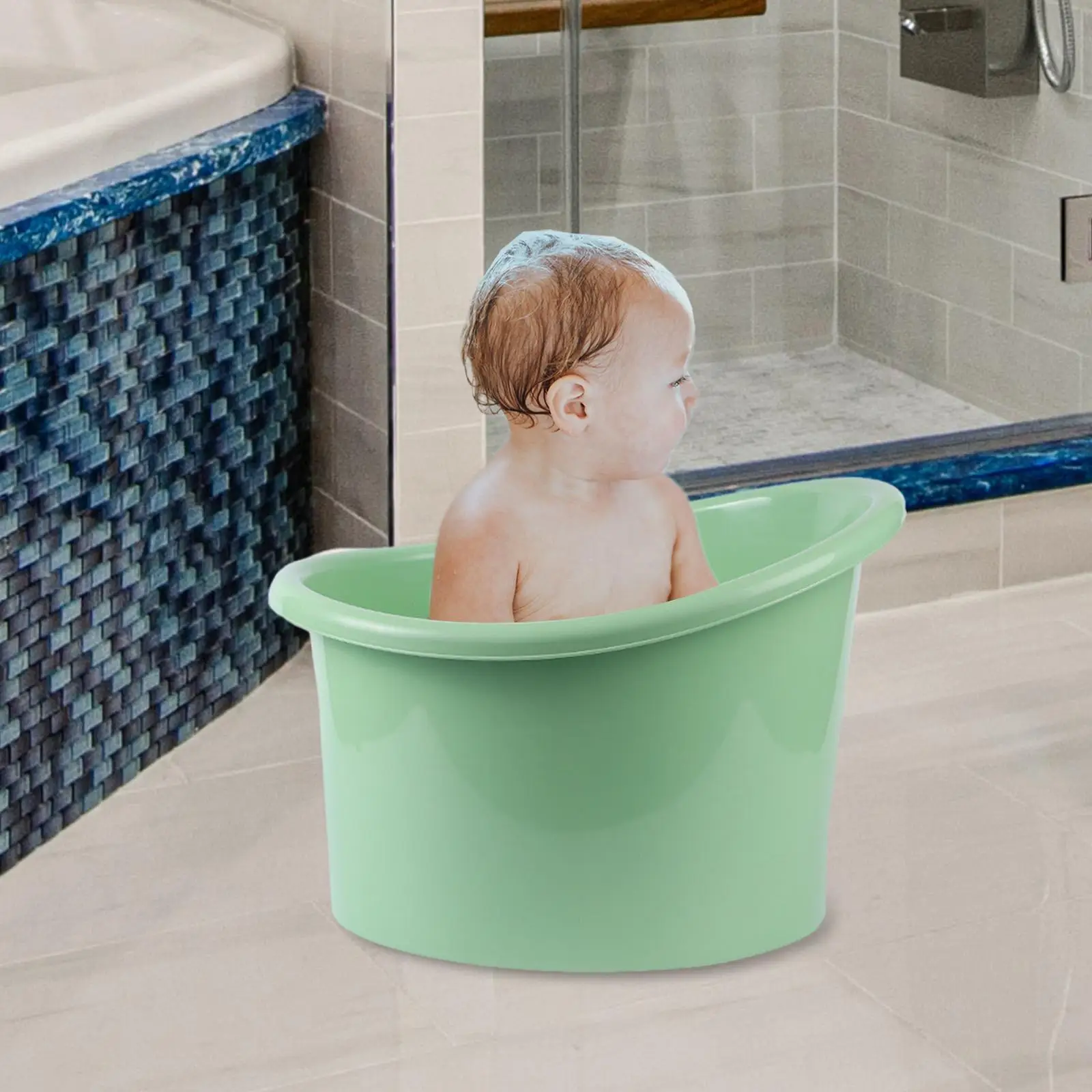 Baby Shower Bucket Tub Sitting up Comfortable Baby Bath Bucket for Ages 0-7 Years Old Boys and Girls Infants Gifts Babies