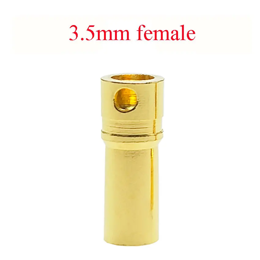 10PCS 2mm 3mm 3.5mm 4mm 5mm 5.5mm 6mm RC 배터리 골드 도금 총알 바나나 플러그 고품질 남성 여성 총알 바나나 플러그