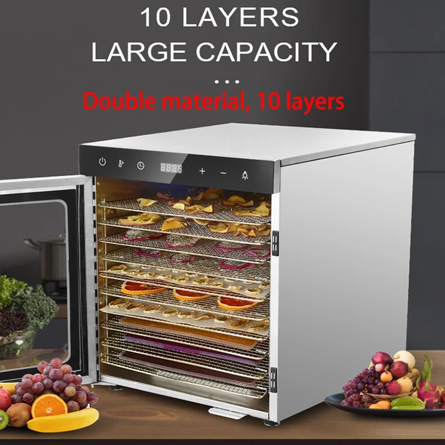 10 Layers Commercial Stainless Steel Food Dehydrator For Food And Jerky  Fruit Dehydrator, Professional Jerky Maker Dryer - Dehydrators - AliExpress