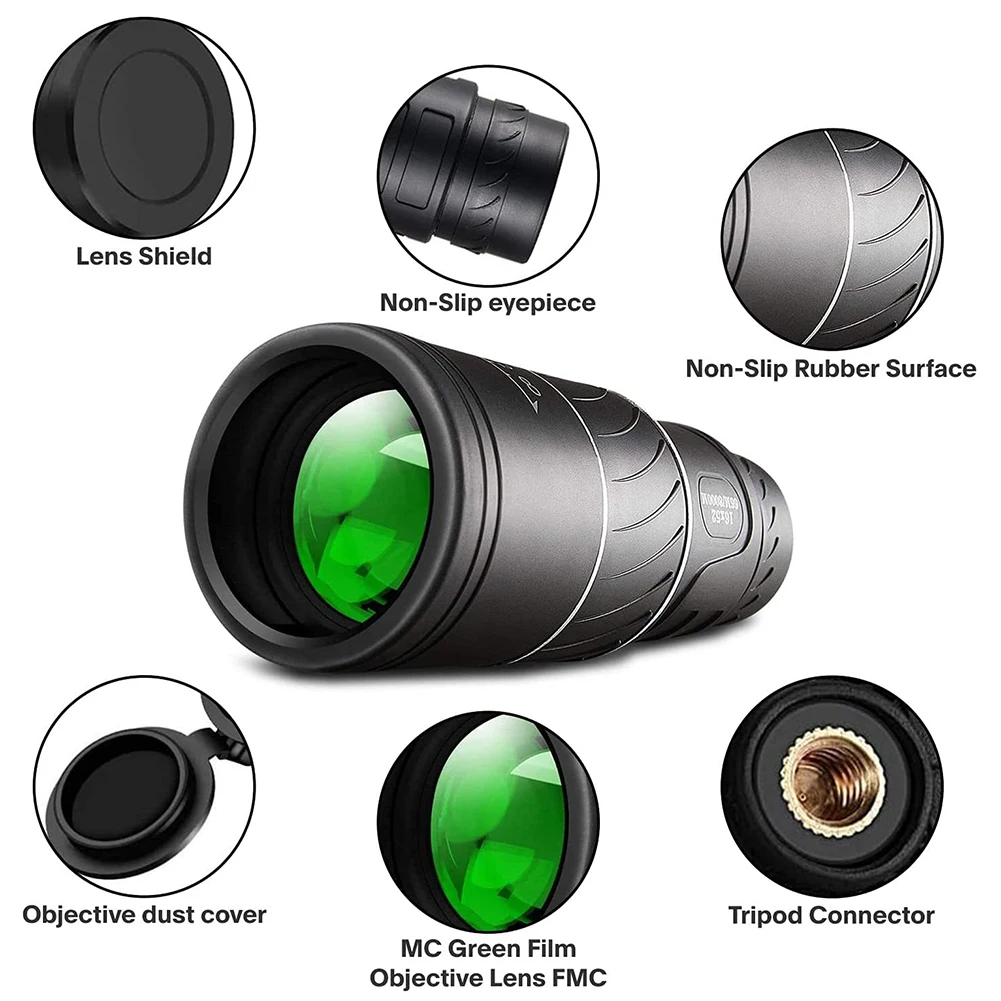 Optics Bak4 Telescópio Visão Noturna Monocular Portátil de Alta Potência Telescópio para Caça ao ar Livre Observação Aves Golfe 40x60 hd Telescópio e binóculos 20 monocular portátil de alta potência telescópio para