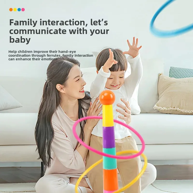 Interactive Parent-Child Game Toy Stack Cup Circle Fun Indoor Outdoor Casual Nesting Stack Toy For Kindergarten Children's Play