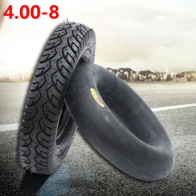 

Wear resistant 4.00-8 tires, inflatable inner and outer tires, Trolley electric vehiclesmotorcycle tire accessories