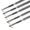 ANGNYA 2#4#6#8#10 Nail Brush Oval Gel Polish Brush Black Hand Draw Drawing Painting Pen Design Nail Art Brush DIY Manicure Tools 2