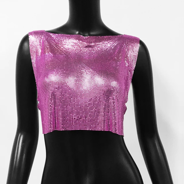 Chain Mail Effect Crop Top 33