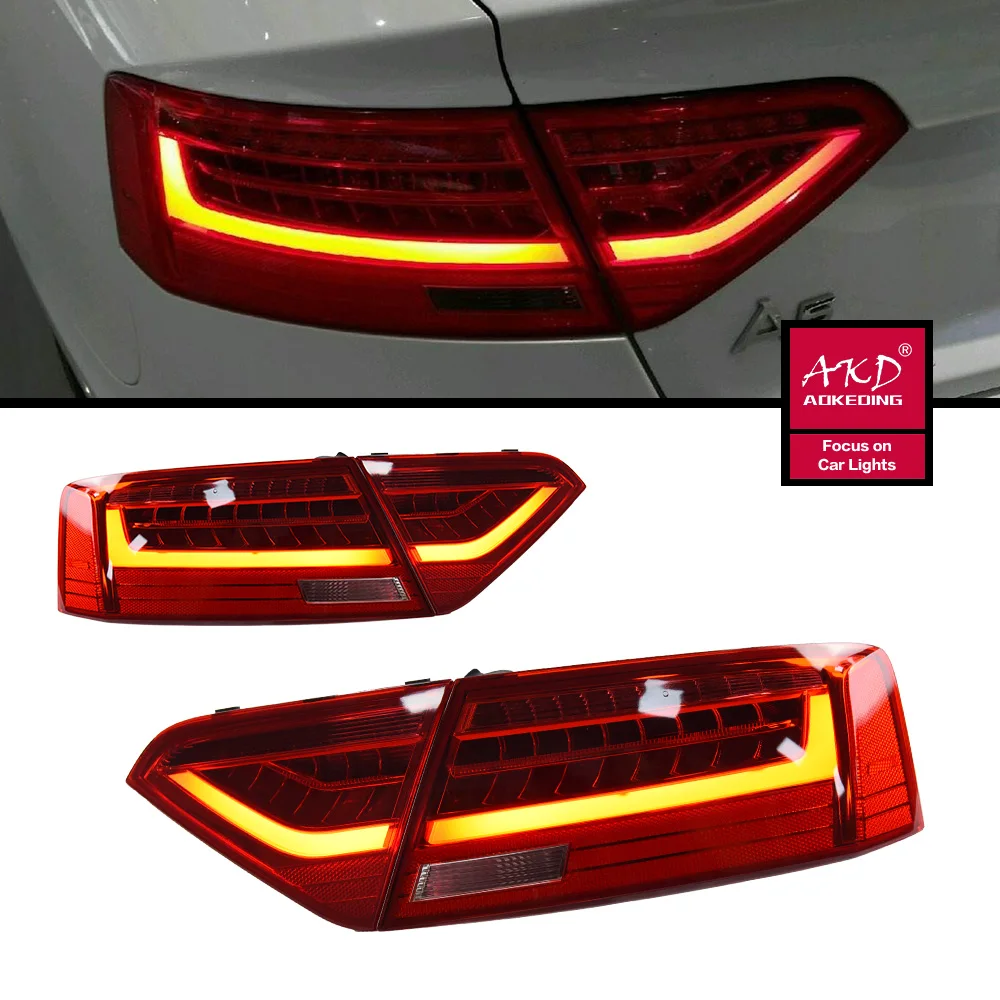 2 PCS Car Tail Lights Parts For A5 2008 2016 Taillights Rear Lamp LED