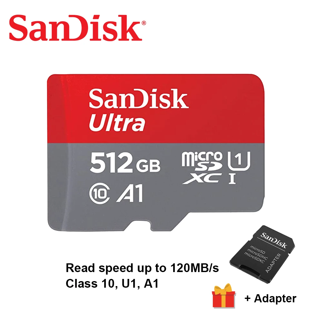SanDisk Ultra ũ SD ī UHS-I ޸ ī  C10 U1 A1 Ǯ HD 1TB 512G 256G 128G 64G 32G MicroSD ÷ ī