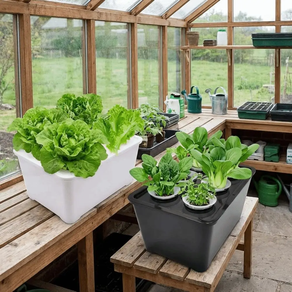 Hydroponic Grower Kit with Self-Watering Seedling Pots and Durable Cultivation Box