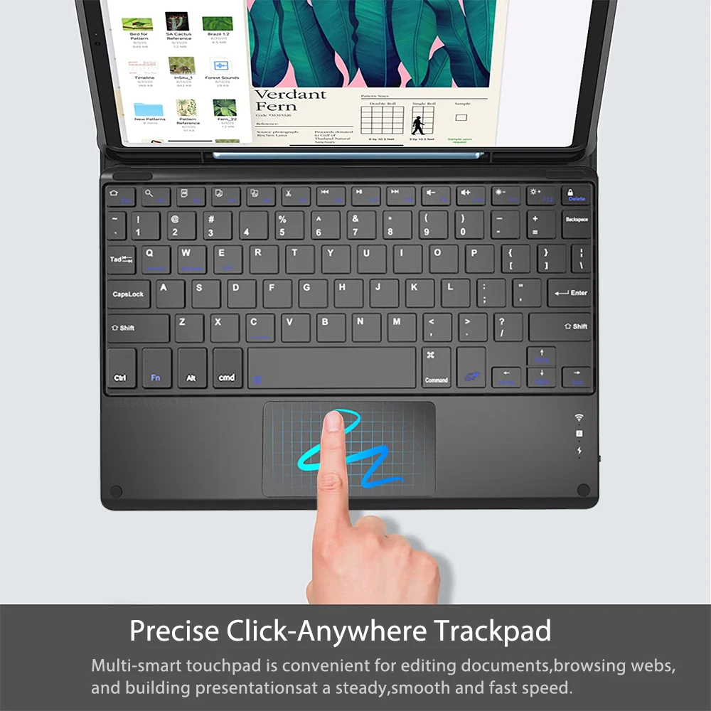 Capa Teclado para Samsung Capa para Tablet Galaxy Tab s9 fe Plus s8 s9 Ultra s7 fe a8 a9 Plus s6 Lite Capa Teclado Mágico - Imagem 5