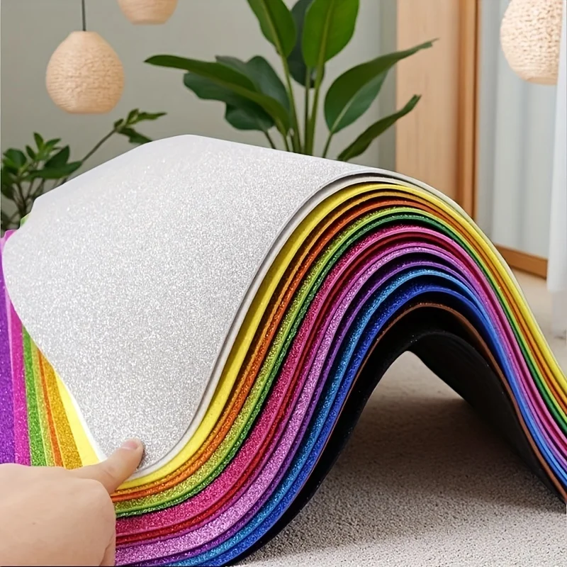 48x48cm Glitter Sheets Colorful Sponge Foam Paper Thickened Large Fordiy Crafts Scrapbooking Decor Festival Gifts No Adhesive 1
