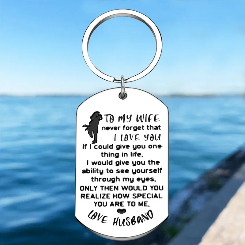 

Hot To My Love/husband/man/wife Keychain Pendant Valentine's Day Gift Key Chains Couple Lover Gifts