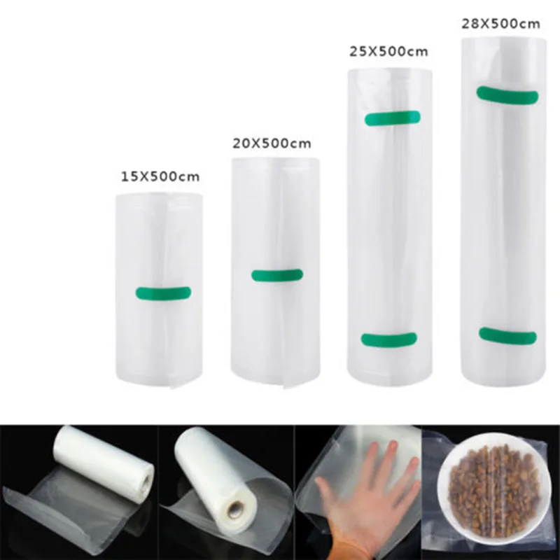 

Food Sous Vacuum Bags Rolls Embossed Vacuum Sealer Package Bag For Food Saver Machine Storage Bags Food Fresh Long Keeping