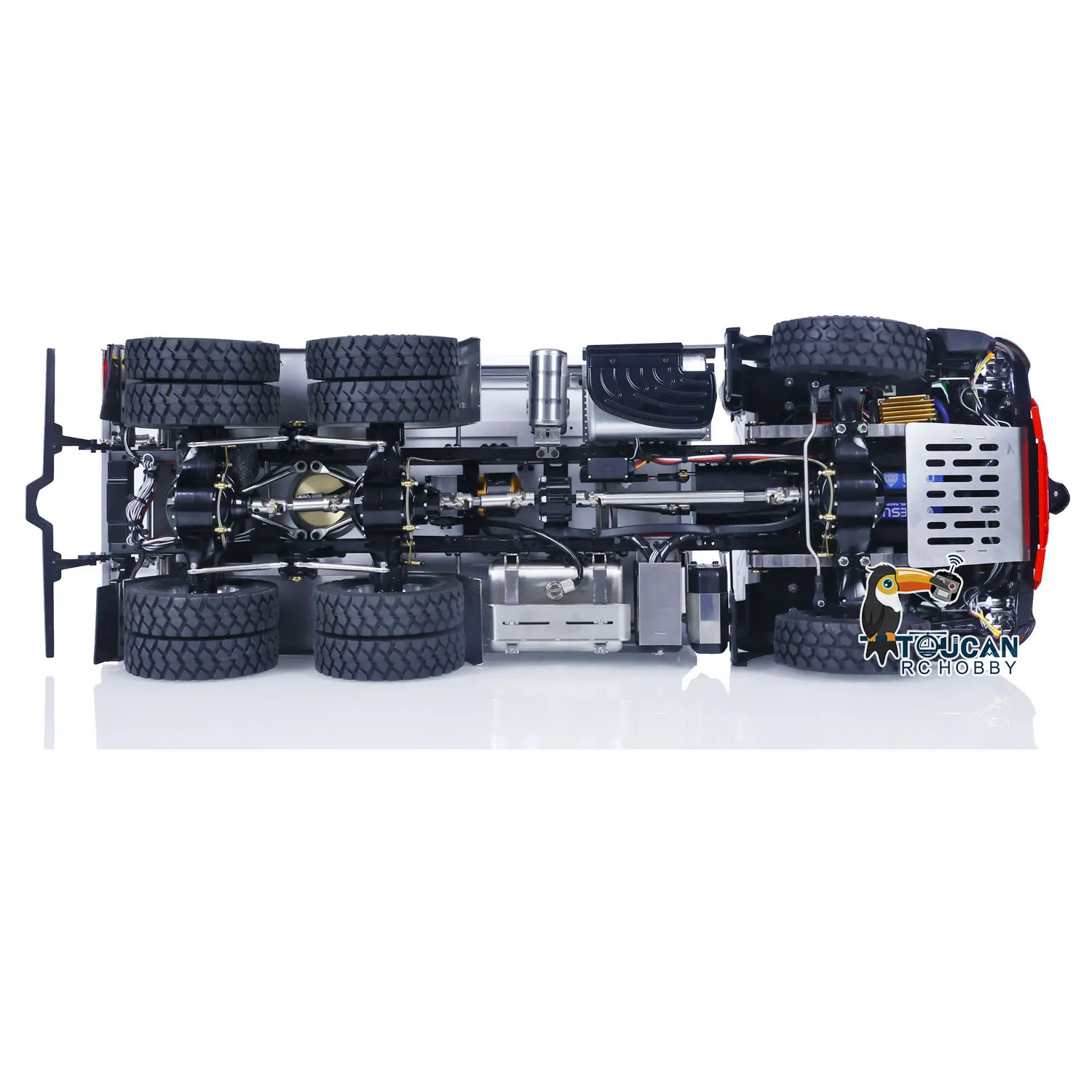 LESU 1/14 6x6 RC Hydraulic Dump Truck I6S TOUCAN RC Hobby DIY Painted Remote Control 3-way Tripper Cars Vehicle Outdoor Toys 4
