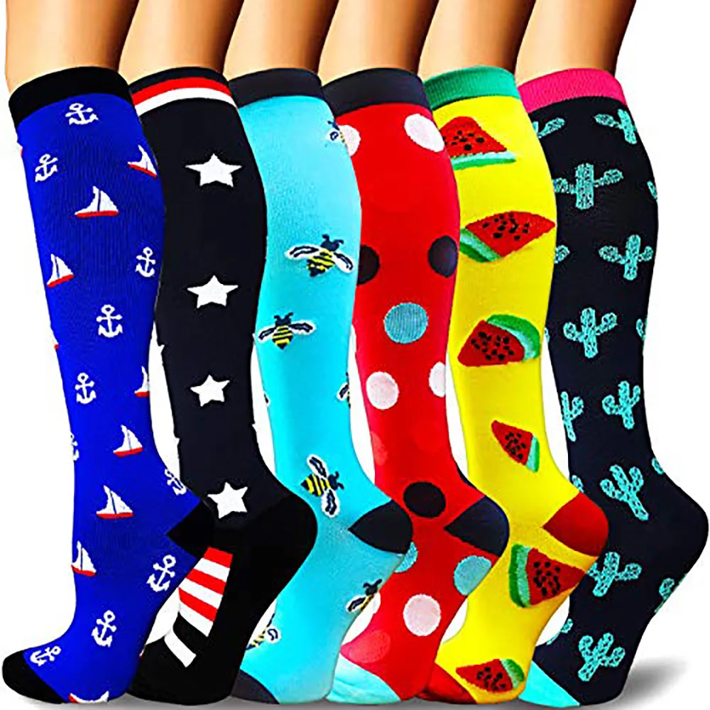 Men and Women Long Tube Compression Stockings Pressure Nursing Socks For Diabetes Varicose Veins Outdoor Sports Running Socks
