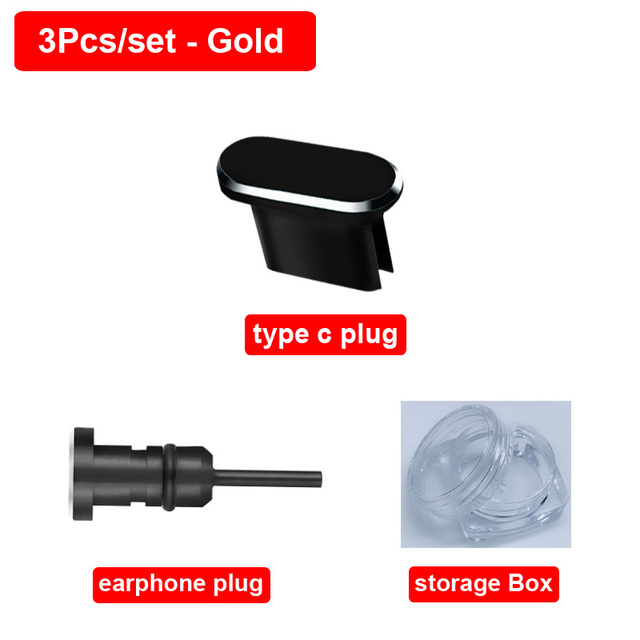 Metal Anti Dust Plug USB Type C Micro Charging Port Protector USB C 3.5mm Earphone Jack Sim Card For iPhone Redmi Samsung