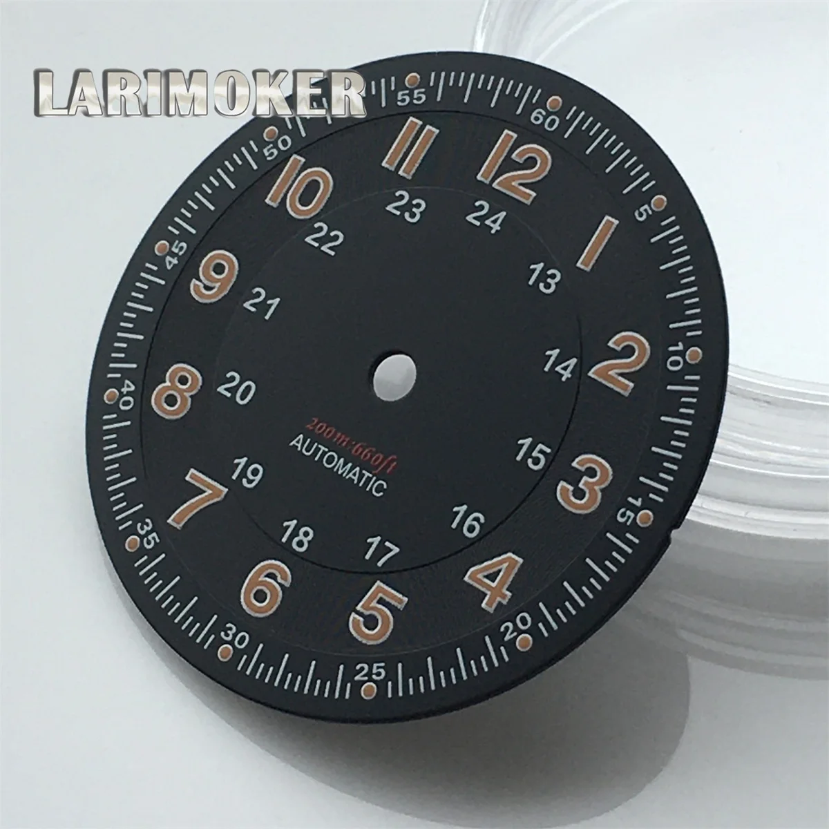 Classic 29mm Pilot Style Watch Dial Face with Arabic Numerals and Hands Set
