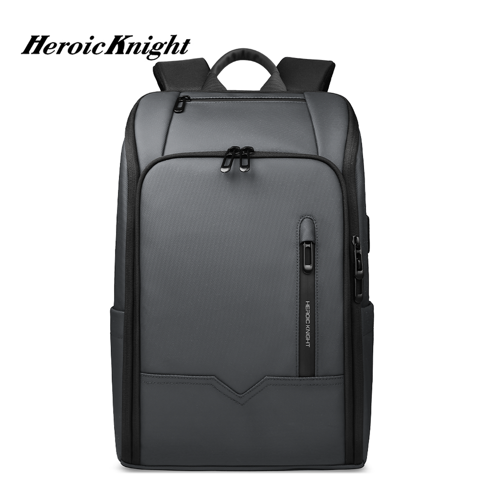 Heroic Knight Business Men Backpack Big Capacity Carry-on Travel Daypack USB School Waterproof Laptop Bag Fashion Work Briefcase