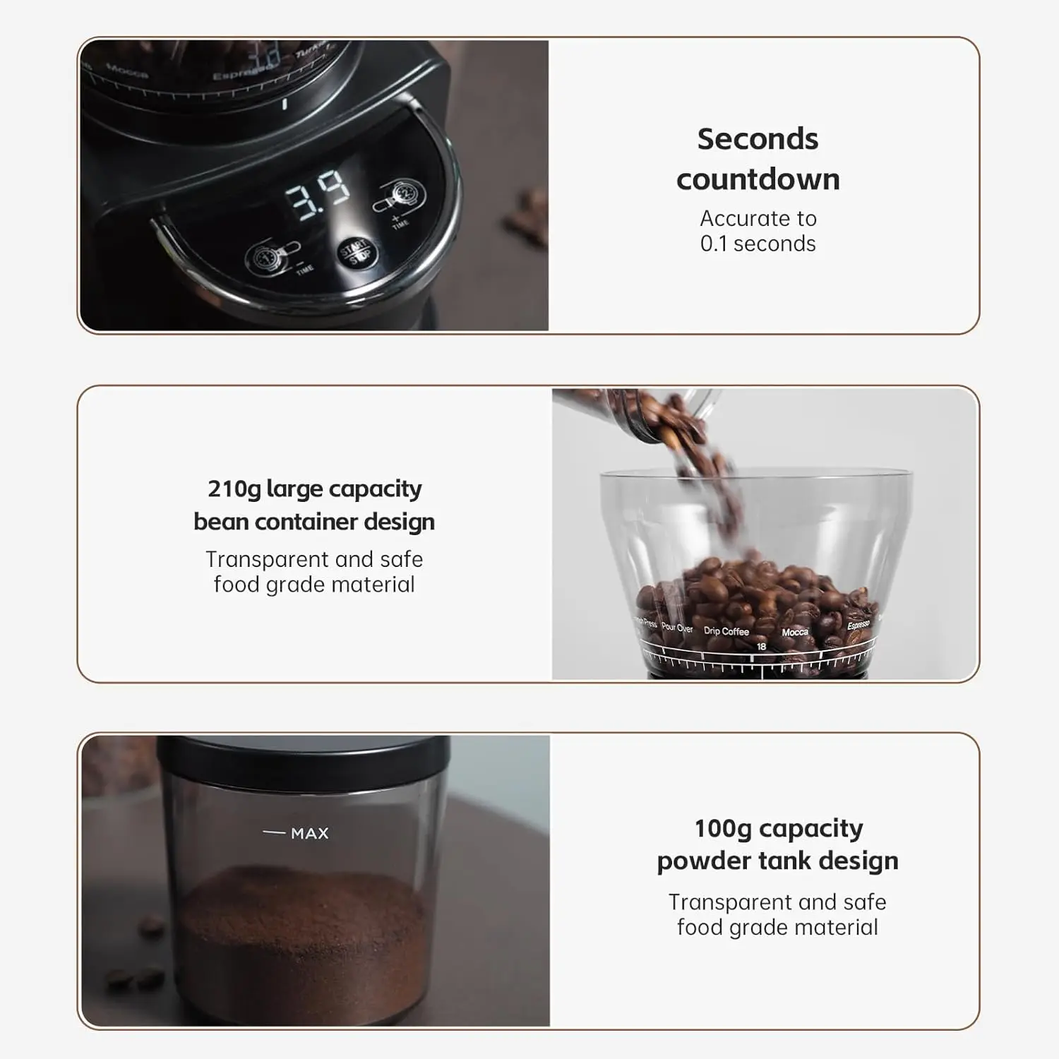 مطحنة القهوة الكهربائية HiBREW G3 الأوتوماتيكية -...