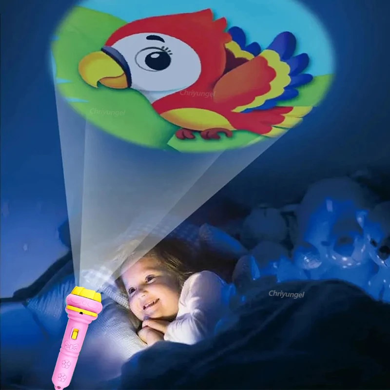 Projector Flashlight for Kids 10 Cards 80 Patterns Bedtime Toys Cartoon...