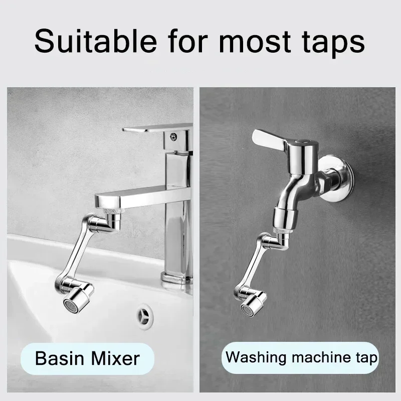 10pcs Two-speed switching arm Universal faucet anti-splash nozzle bubbler Extension 1080&deg; rotating arm