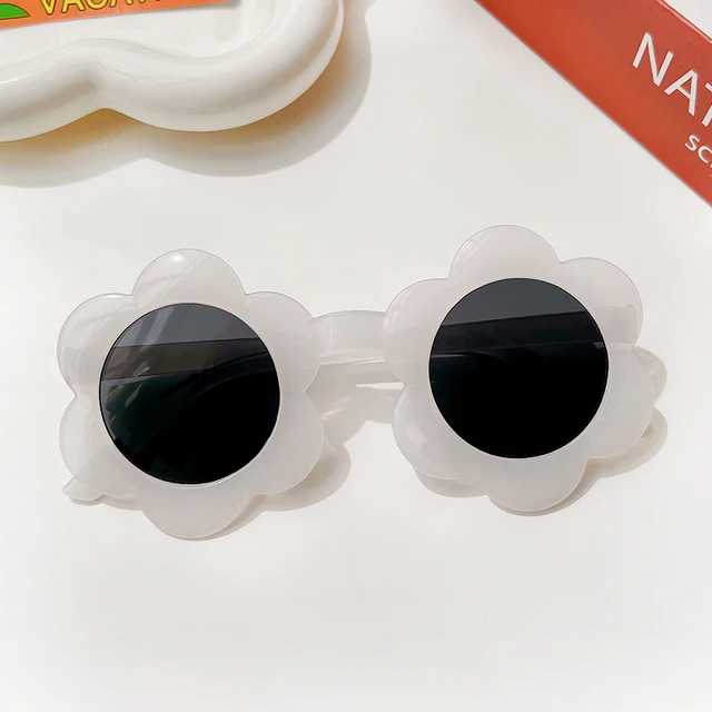 New Kids Sunglasses Children Round Flower Sunglasses Girls Boys Baby Sport Shades Glasses UV400 Outdoor Sun Protection Eyewear c2597-10