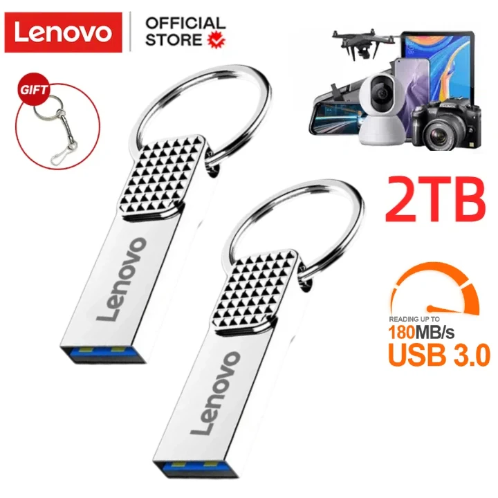 

Металлический флэш-накопитель Lenovo, USB 128, высокоскоростной USB-диск, передача файлов, 1 ТБ, ГБ, ультрабольшая емкость, водонепроницаемый, механический стиль