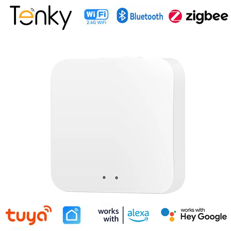 

Tuya Smart Gateway Hub Multi-mode WiFi Bluetooth ZigBee Smart Home Bridge Smart Life Remote Control Support Alexa Google Home