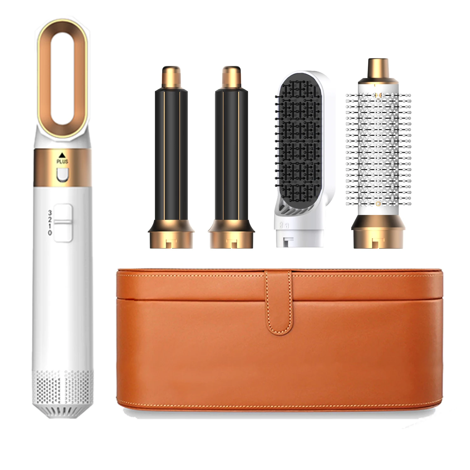 5 In 1 Hair Dryer Hot Air Comb Brush Curling Iron Hair Straightener Fast Drying Curling Straightening Styling