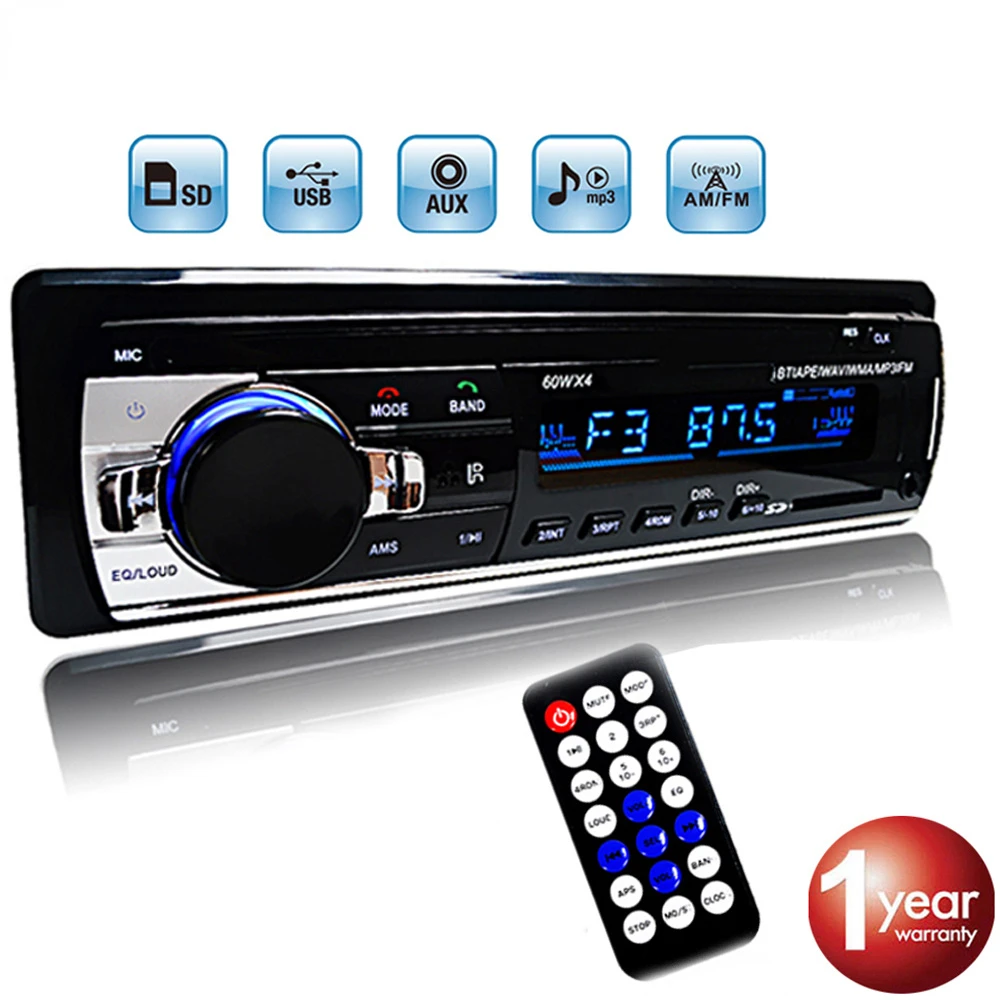 Opschudding schending Versnipperd Auto Radio Stereo Speler Digitale Bluetooth Auto MP3 Speler 60Wx4 Fm Radio  Stereo Audio Muziek Usb/Sd Met In dash Aux Input|MP3 Speler| - AliExpress