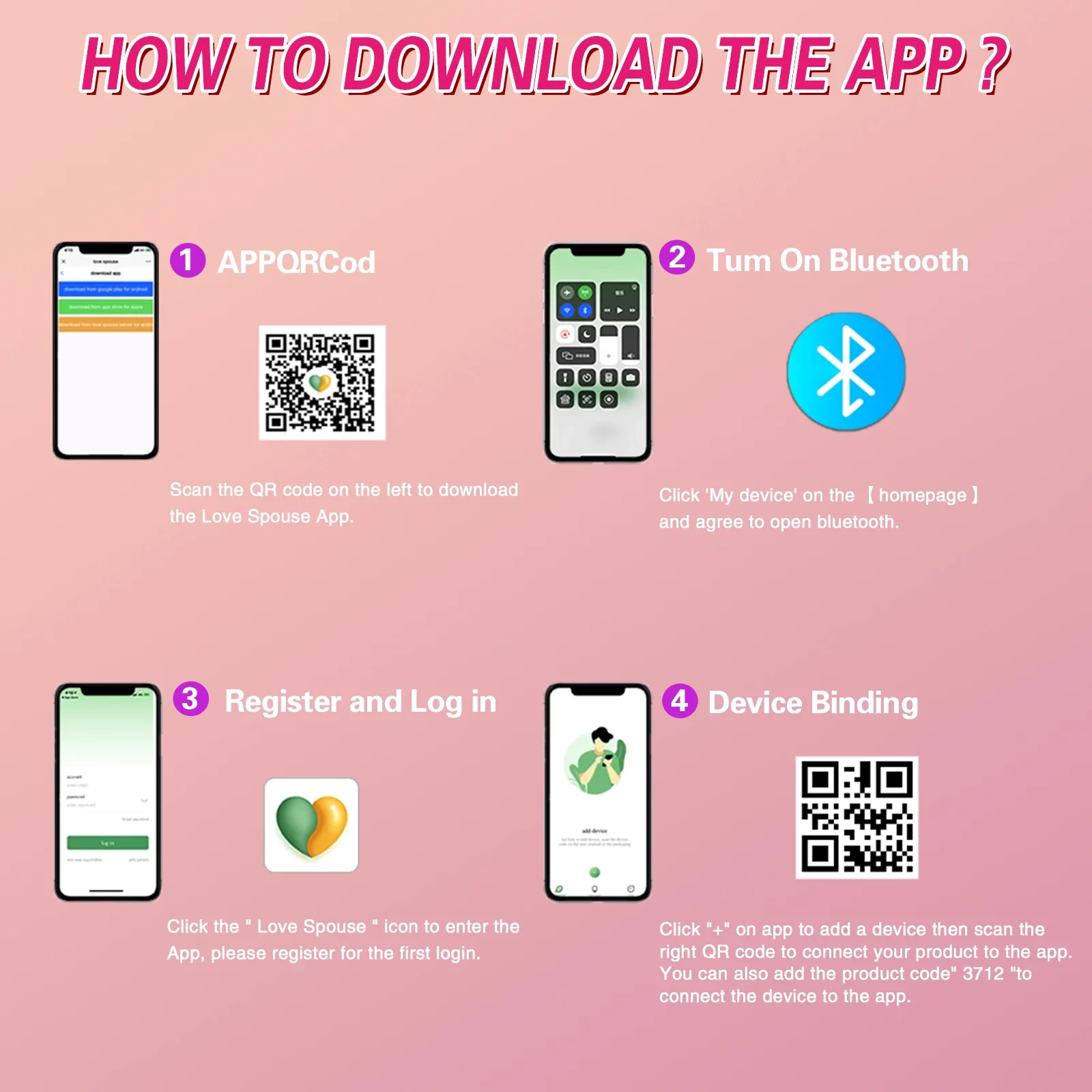 Yan tarafından gösterilen pembe renkli giyilebilir uygulama kontrollü vibratör